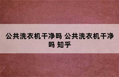 公共洗衣机干净吗 公共洗衣机干净吗 知乎